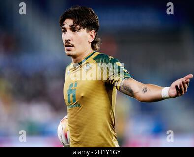 Vitoria, Spanien. Oktober 2021. Hector Bellerin von Real Betis während des Fußballspiels der spanischen Meisterschaft La Liga zwischen Deportivo Alaves und Real Betis Balompie am 18. Oktober 2021 in Mendizorrotza in Vitoria, Spanien - Foto: Ricardo Larreina/DPPI/LiveMedia Kredit: Unabhängige Fotoagentur/Alamy Live News Stockfoto