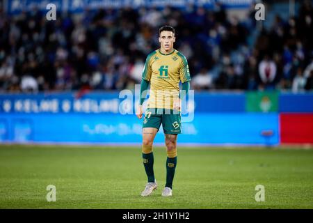 Vitoria, Spanien. Oktober 2021. Cristian Tello von Real Betis während des Fußballspiels der spanischen Meisterschaft La Liga zwischen Deportivo Alaves und Real Betis Balompie am 18. Oktober 2021 in Mendizorrotza in Vitoria, Spanien - Foto: Ricardo Larreina/DPPI/LiveMedia Kredit: Unabhängige Fotoagentur/Alamy Live News Stockfoto