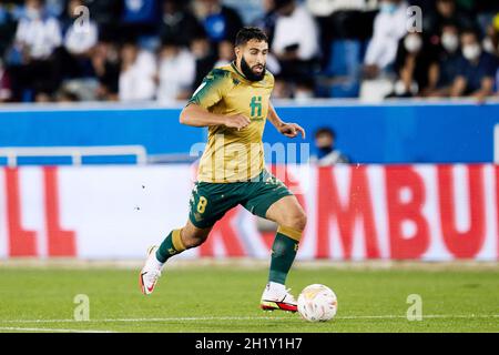 Vitoria, Spanien. Oktober 2021. Nabil Fekir von Real Betis während des Fußballspiels der spanischen Meisterschaft La Liga zwischen Deportivo Alaves und Real Betis Balompie am 18. Oktober 2021 in Mendizorrotza in Vitoria, Spanien - Foto: Ricardo Larreina/DPPI/LiveMedia Kredit: Unabhängige Fotoagentur/Alamy Live News Stockfoto