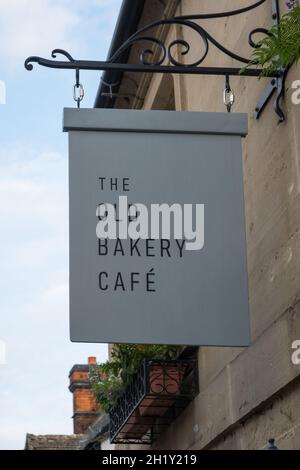 Das Old Bakery Cafe in der Cotswold-Stadt Winchcombe, Gloucestershire Stockfoto