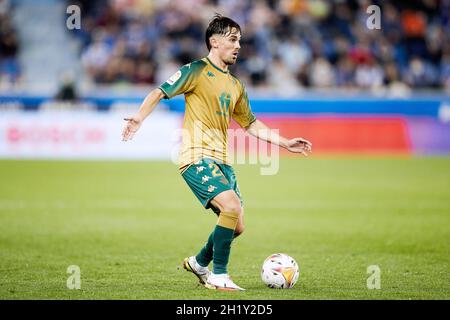 Vitoria, Spanien. Oktober 2021. Rodri von Real Betis während des Fußballspiels der spanischen Meisterschaft La Liga zwischen Deportivo Alaves und Real Betis Balompie am 18. Oktober 2021 in Mendizorrotza in Vitoria, Spanien - Foto: Ricardo Larreina/DPPI/LiveMedia Kredit: Unabhängige Fotoagentur/Alamy Live News Stockfoto