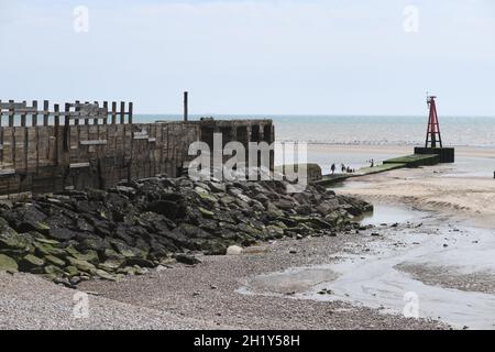 Roggenstrand bei Ebbe Stockfoto