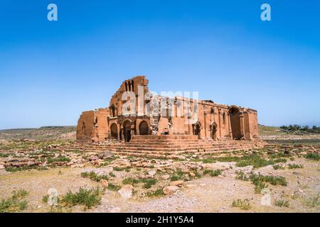 Eines der frühesten erhaltenen christlichen Denkmäler in Armenien - Yererouk Basilika aus dem 4. Jahrhundert in der armenischen Provinz Shirak Stockfoto