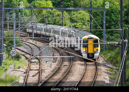 Mehr Anglia Zug in London, England Vereinigtes Königreich Großbritannien Stockfoto