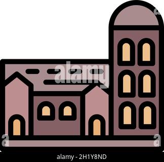 Städtisches Gebäude in Riga. Skizzieren Stadt Riga Gebäude Vektor Symbol Farbe flach isoliert Stock Vektor
