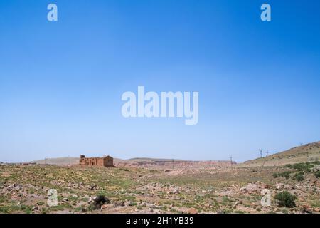Eines der frühesten erhaltenen christlichen Denkmäler in Armenien - Yererouk Basilika aus dem 4. Jahrhundert in der armenischen Provinz Shirak Stockfoto