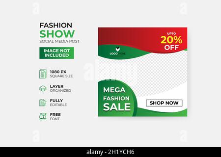 Moderne Mode Verkauf Social Media Post Vorlage Stock Vektor