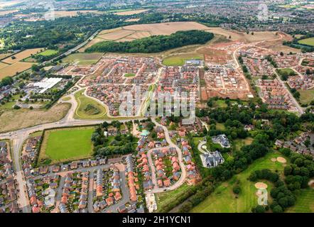 Luftaufnahme von Edwalton in Nottinghamshire England Stockfoto