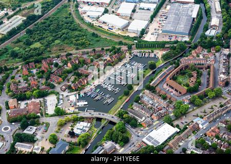 Luftaufnahme von Castle Marina in Nottingham, Nottinghamshire England Stockfoto