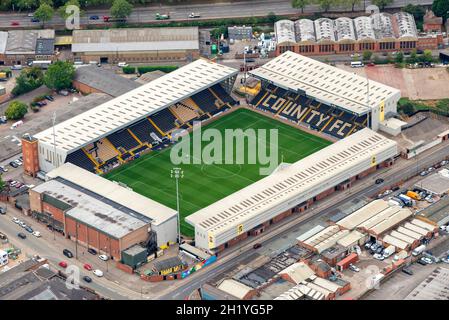 Luftbild des Notts County Football Club, Nottinghamshire England Stockfoto