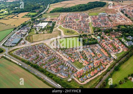 Luftaufnahme von Edwalton in Nottinghamshire England Stockfoto