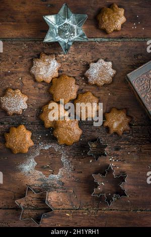 Lebkuchen glutenfrei vegane weihnachtsplätzchen Stockfoto