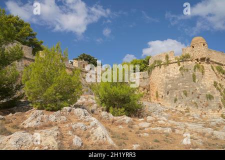 Festungsmauer, Fortezza, Rethymno, Kreta, Griechenland Stockfoto