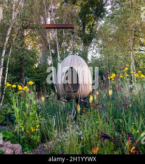 Der Yeo Valley Organic Garden auf der Chelsea Flower Show 2021 in London, Großbritannien. Stockfoto