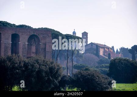 Circus Maximus Ruinen in Rom, Italien. Stockfoto