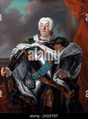 Porträt von August III (1696-1763), König von Polen und Großherzog von Litauen von Louis de Silvestre, Öl auf Leinwand, c.. 1733 Stockfoto