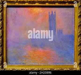 Frankreich, Paris, Orsay Museum, London, le Parlement. Trouée de Soleil dans le brouillard, Claude Monet Stockfoto