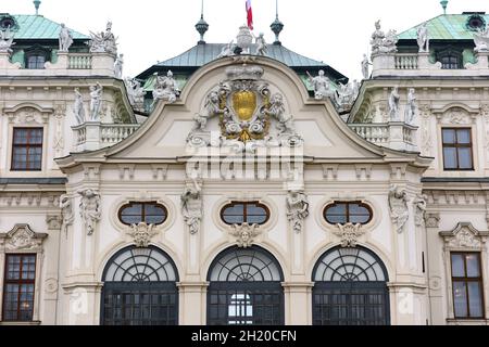 Österreichische Galerie Belvedere, ÖOberes Belvedere in Wien, Österreich, Europa - Österreichische Galerie Belvedere, Oberes Belvedere in Wien, Österreich, EUR Stockfoto