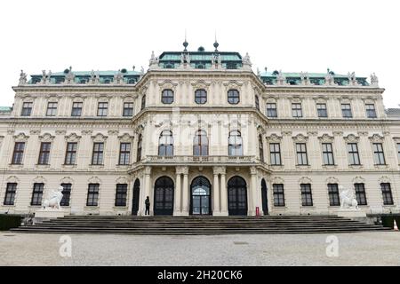 Österreichische Galerie Belvedere, ÖOberes Belvedere in Wien, Österreich, Europa - Österreichische Galerie Belvedere, Oberes Belvedere in Wien, Österreich, EUR Stockfoto