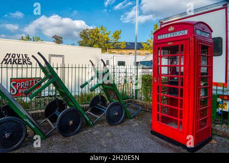 Filmset am Bahnhof von Alresford an der Watercress Line, Hampshire, Großbritannien Stockfoto