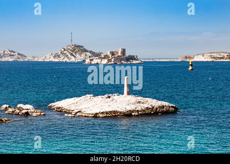 Marseille, Frankreich; 30. März 2011: If Castle und Frioul Islands. Stockfoto