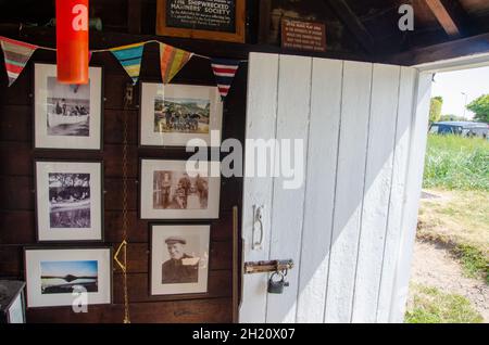 The Ferry Hut Museum, Alnmouth, Northumberland, Großbritannien. Stockfoto