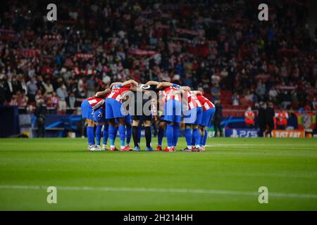 Madrid, Spanien. Oktober 2021. Atletico de Madrid, während der UEFA Champions League Group-Etappe gegen den FC Liverpool im Wanda Metropolitano-Stadion. (Foto: Ivan Abanades Medina Credit: CORDON PRESS/Alamy Live News Stockfoto