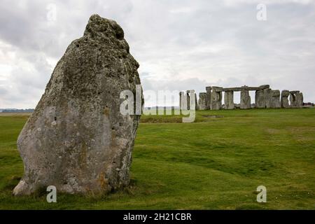 Ein Blick auf den Heel Stone in Stonehenge am 17. Oktober 2021. Kredit: Lewis Mitchell Stockfoto