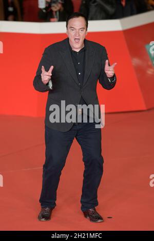 Rom, Italien. Oktober 2021. Quentin Tarantino besucht den roten Teppich von Quentin Tarantino im Auditorium parco della musica. (Foto: Mario Cartelli/SOPA Images/Sipa USA) Quelle: SIPA USA/Alamy Live News Stockfoto