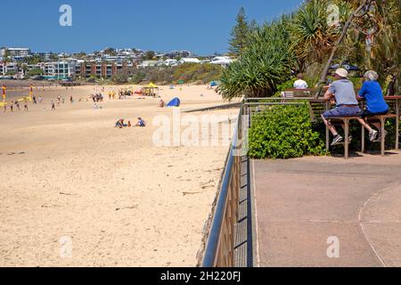 Strand in Mooloolaba Stockfoto