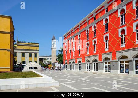 Bunk'Art 2, Uhrturm, Landwirtschaftsministerium, Tirana, Albanien Stockfoto