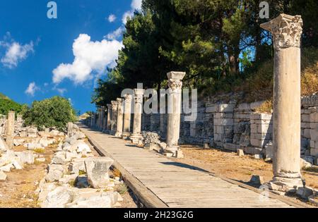 Marktplatz in Ephesus antike Stadt. Stockfoto