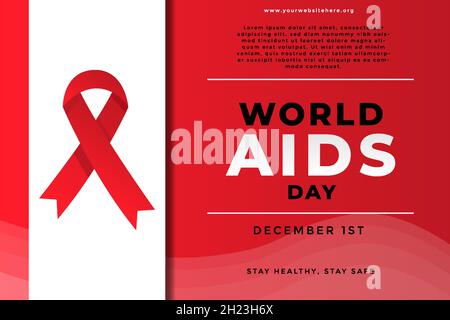 World AIDS Day Banner flaches Design Stock Vektor