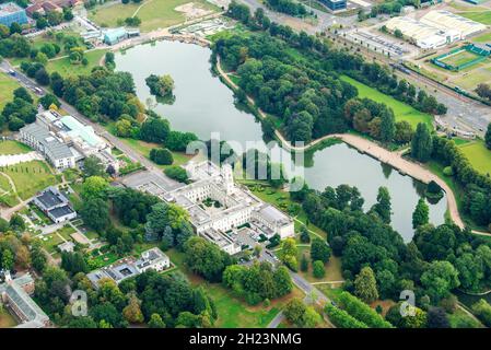 Luftaufnahme des Highfields Park in Nottingham, Nottinghamshire England Stockfoto