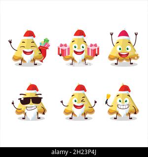 Weihnachtsmann-Emoticons mit einer Scheibe Zitrone herb Cartoon-Figur. Vektorgrafik Stock Vektor