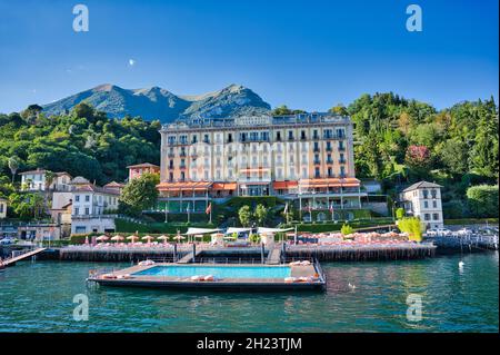 Grand Hotel Tremezzo in Comer See, Italien Stockfoto