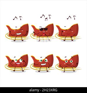 Ein Bild von Schnee Chariot Tänzer Cartoon-Figur genießen die Musik. Vektorgrafik Stock Vektor