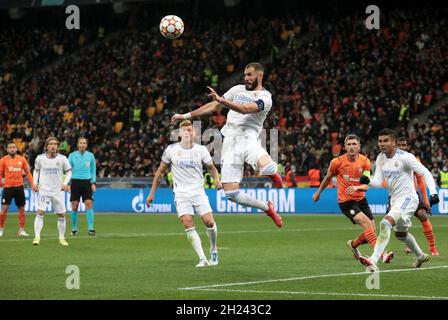 Nicht exklusiv: KIEW, UKRAINE - 19. OKTOBER 2021 - die Spieler werden während des 2021/2022 UEFA Champions League Matchday 3 Gruppe D Spiels dazwischen in Aktion gesehen Stockfoto