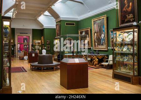 Großbritannien, England, Cambridgeshire, Cambridge, Trumpington Street, Fitzwilliam Museum, Inneneinrichtung der italienischen Kunstgalerie Stockfoto