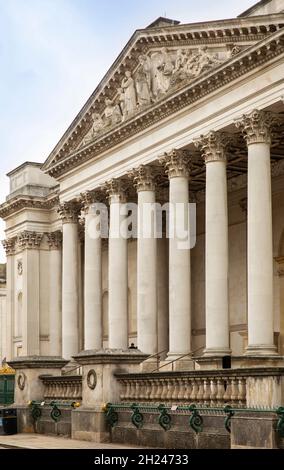 Großbritannien, England, Cambridgeshire, Cambridge, Trumpington Street, Fitzwilliam Museum Außenportikus Stockfoto