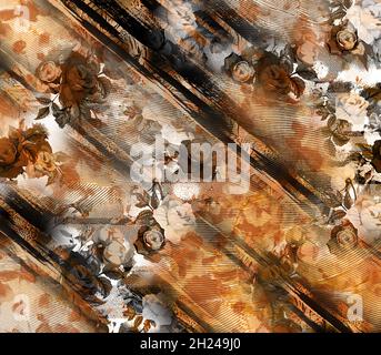 Farbenfrohe Aquarellflecken. Moderne handbemalte Hintergrund.Farbe gestreiftes Muster Stockfoto
