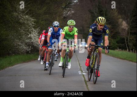 Waregem, Belgien. März 2017. Mitch Docker beim 2017 Dwars Door Vlaanderen Radrennen. Stockfoto