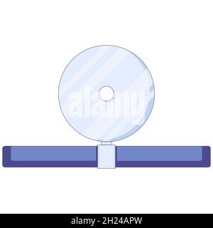 Medizinische Lampe auf der Stirn, Symbol in flachem Stil isoliert auf weißem Hintergrund. Stock Vektor