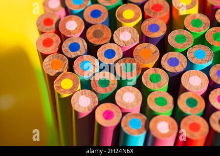 Farbschablonen Hinten Stockfoto