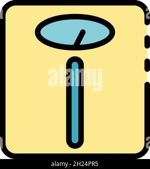 Symbol für die Startseite. Kontur Home Skalen Vektor Symbol Farbe flach isoliert Stock Vektor