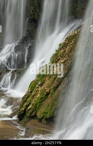 Der Wangcun Wasserfall in der Stadt Furong in der Provinz Hunan, China. Stockfoto