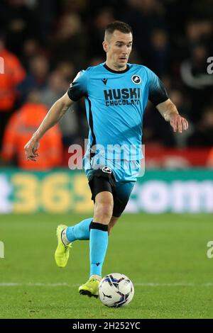 Sheffield, England, 19. Oktober 2021. Jed Wallace von Millwall während des Sky Bet Championship-Spiels in der Bramall Lane, Sheffield. Bildnachweis sollte lauten: Isaac Parkin / Sportimage Stockfoto