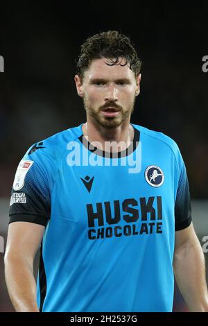 Sheffield, England, 19. Oktober 2021. George Evans von Millwall während des Sky Bet Championship-Spiels in der Bramall Lane, Sheffield. Bildnachweis sollte lauten: Isaac Parkin / Sportimage Stockfoto