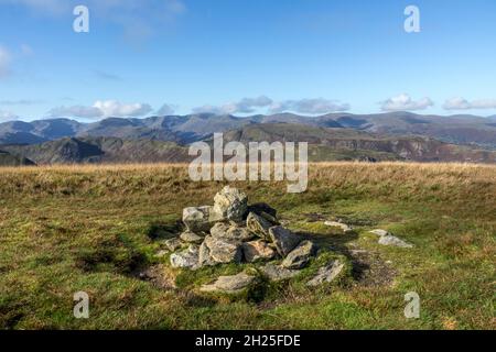 Die Helvellyn reichen vom Gipfel des Wether Hill, Lake District, Cumbria, Großbritannien Stockfoto