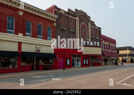 Alpena Michigan, USA - 19. Juli 2021: Eintritt zum Staatstheater in Alpena Stockfoto